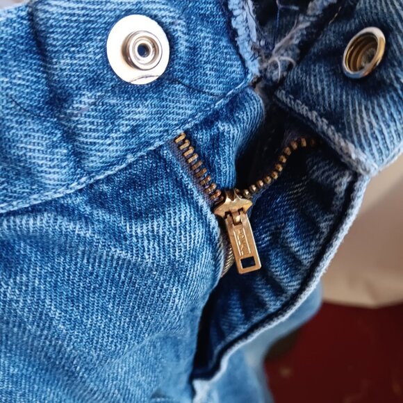 22x26 Girls 10 Vtg Disco Jeans Body Lingo JC Penney Blue Distressed Embroidered - Picture 9 of 9